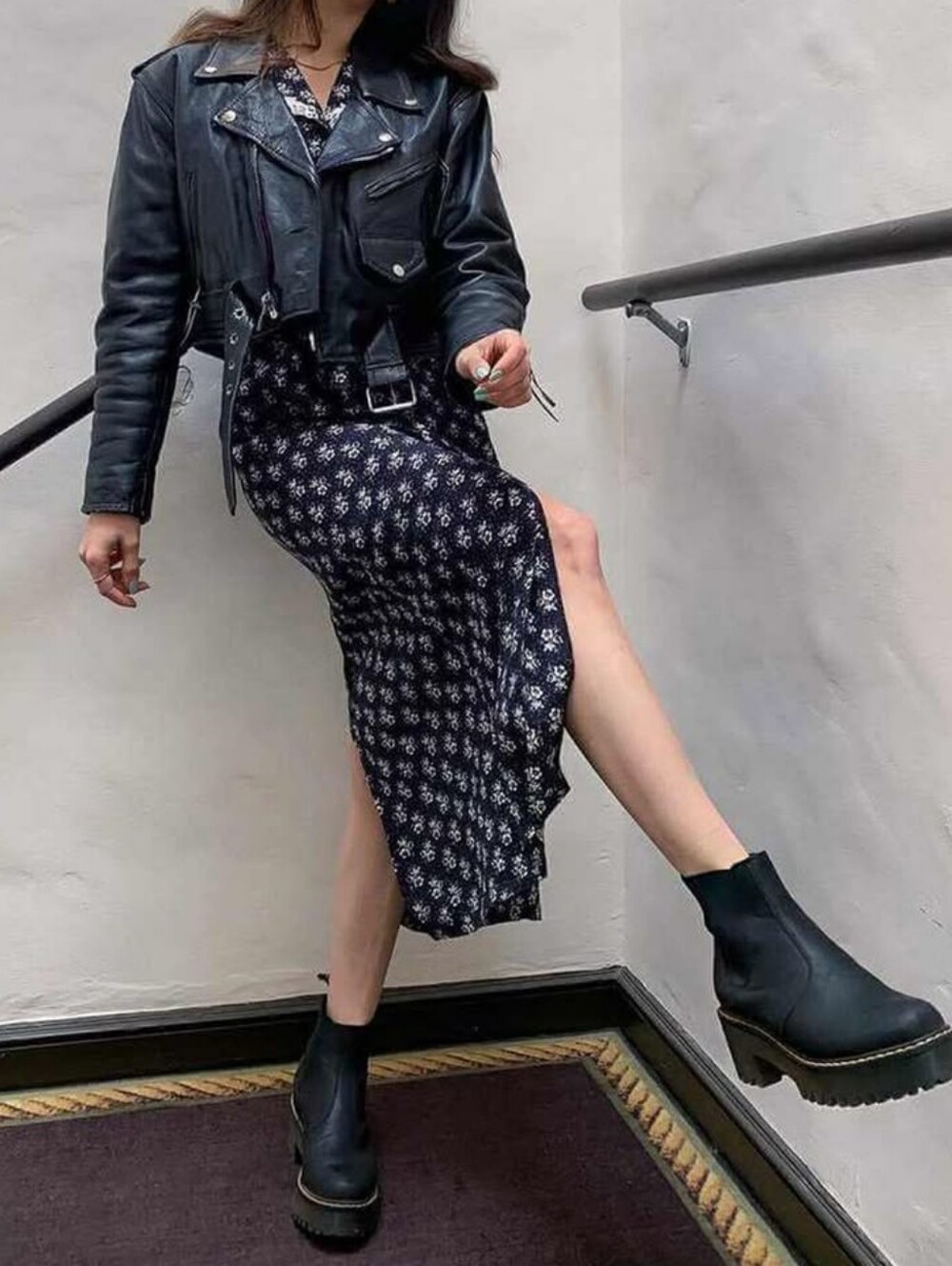 Dr. Martens Women's Rometty Leather Heeled Chelsea Boot